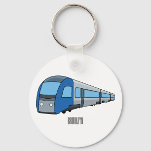 Porte-clés Illustration d'un train électrique