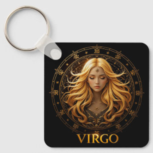 Porte-clés Illustration élégante de la Vierge du zodiaque ave