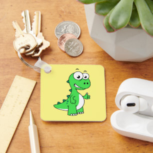 Porte-clés Illustration Mignonne Du Tyrannosaurus Rex. 2