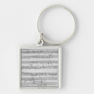 Porte-clés Illustration musicale manuscrite