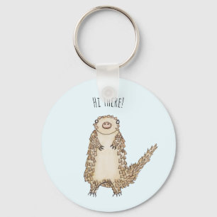 Porte-clés Illustration Pangolin Aquarelle