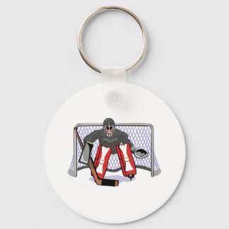 Porte-clés illustration réaliste du but de hockey sur glace