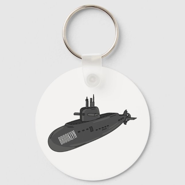 Porte-clés Illustration sous-marine (Recto)