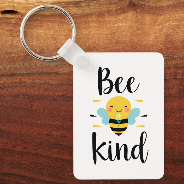 Porte-clés Illustration Whimsical et Kind Bee (Recto)