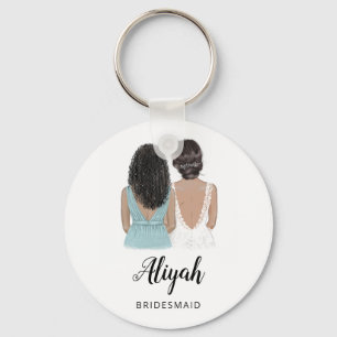 Porte-clés Illustration will you be my bridesmaid keyring