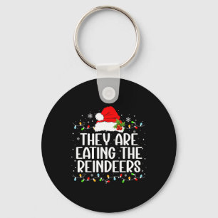 Porte-clés Ils mangent Les Rennes Drôle Tee - shirts de Noël