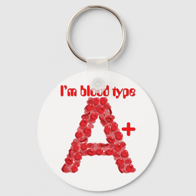 Porte-clés I'm blood type A positive (Recto)