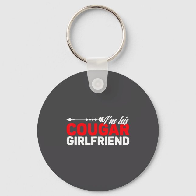 Porte-clés I'm His Cougar Girlfriend Funny Matching Couples Q (Recto)