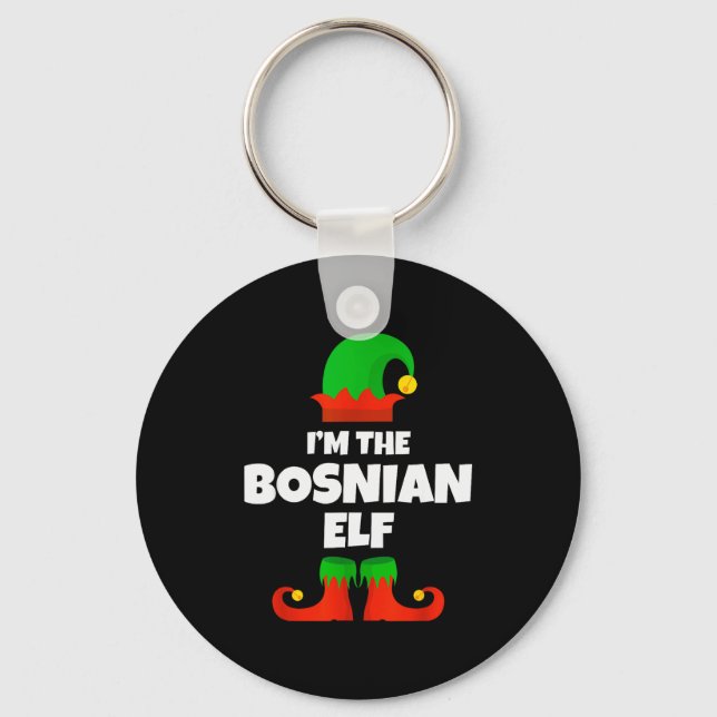 Porte-clés I'm The Bosnian Elf Family Pajama Christmas Funny  (Recto)
