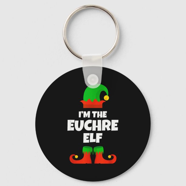 Porte-clés I'm The Euchre Elf Family Pajama Christmas Funny P (Recto)