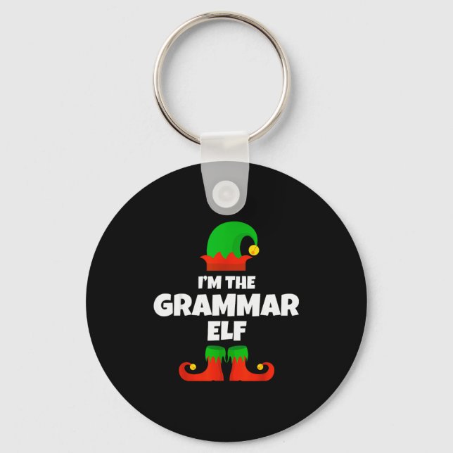 Porte-clés I'm The Grammar Elf Family Pajama Christmas Englie (Recto)