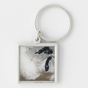 Porte-clés Image couleur véritable de la neige
