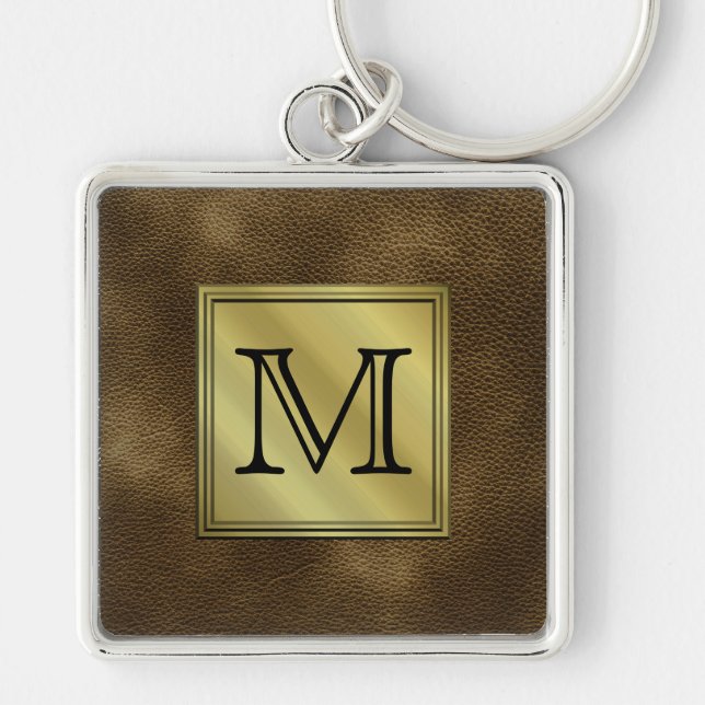 Porte-clés Image faite sur commande imprimée de monogramme. (Devant)