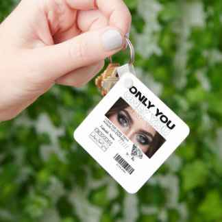 Porte-clés Image Yeux Personnalisés, texte | Personnalisé