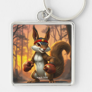 Porte-clés Imaginaire Cute Kickboxer Squirrel Forest