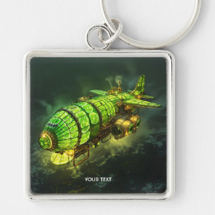 Porte-clés Imaginaire Cute Lime Steampunk Plane
