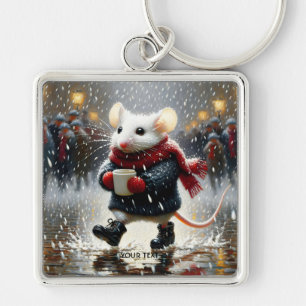 Porte-clés Imaginaire Cute Souris Coffee Coat