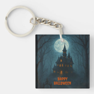 Porte-clés Imaginaire gothique   Château hanté et clair de lu