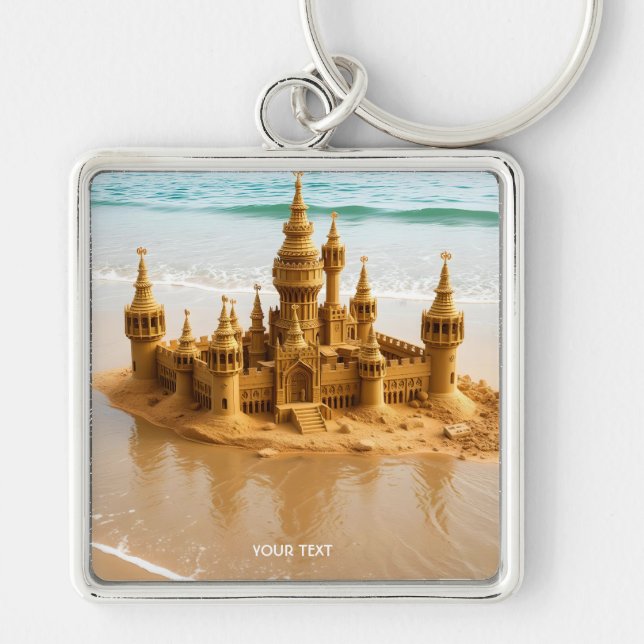 Porte-clés Imaginaire plage de sable fin Castle (Devant)