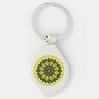 Porte-clés Imperial Solar Flower Mandala Luxury Keychain 