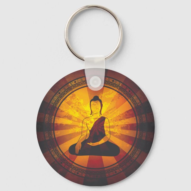 Porte-clés Impression Bouddha vintage (Recto)