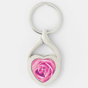 Porte-clés Impression de rose rose