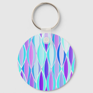 Porte-clés Impression du ruban du milieu du siècle - violet e