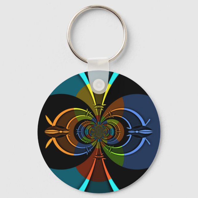 Porte-clés Impression d'une éclatement de couleur Abstraite (Recto)