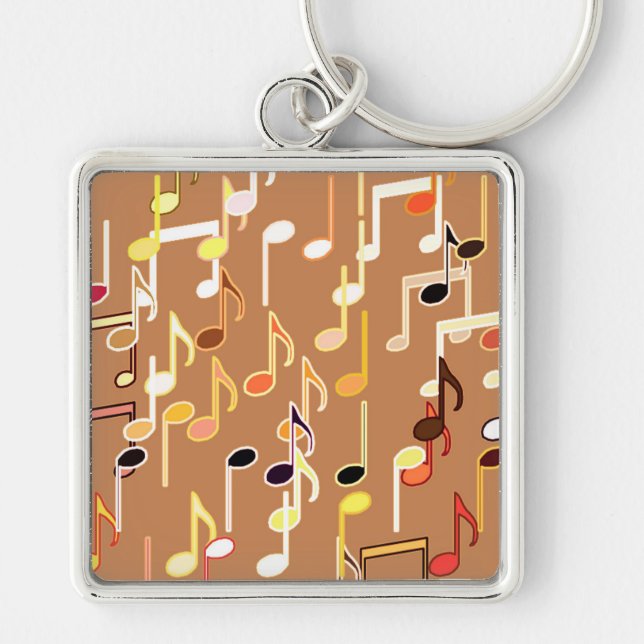 Porte-clés Impression musicale - Caramel Tan, Multi (Devant)