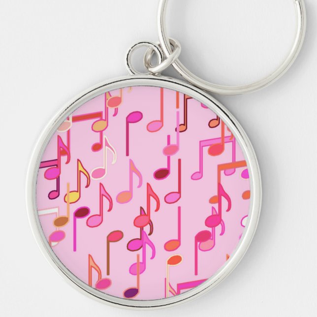 Porte-clés Impression musicale - rose, multi (Devant)