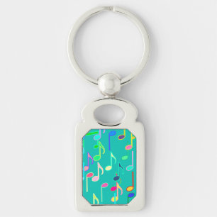 Porte-clés Impression musicale - turquoise, multi