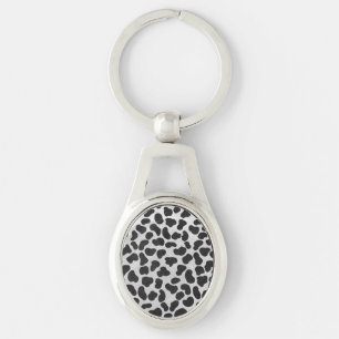 Porte-clés Impression noire et blanche dalmate
