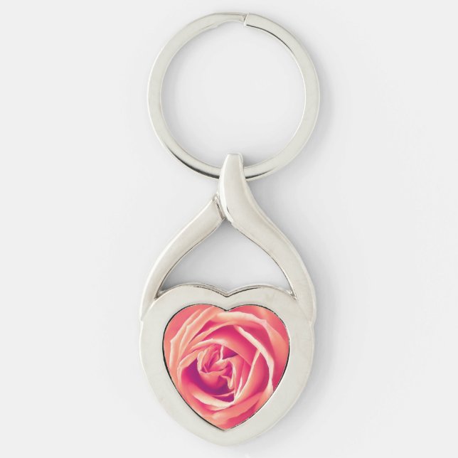 Porte-clés Impression rose corail (Devant)