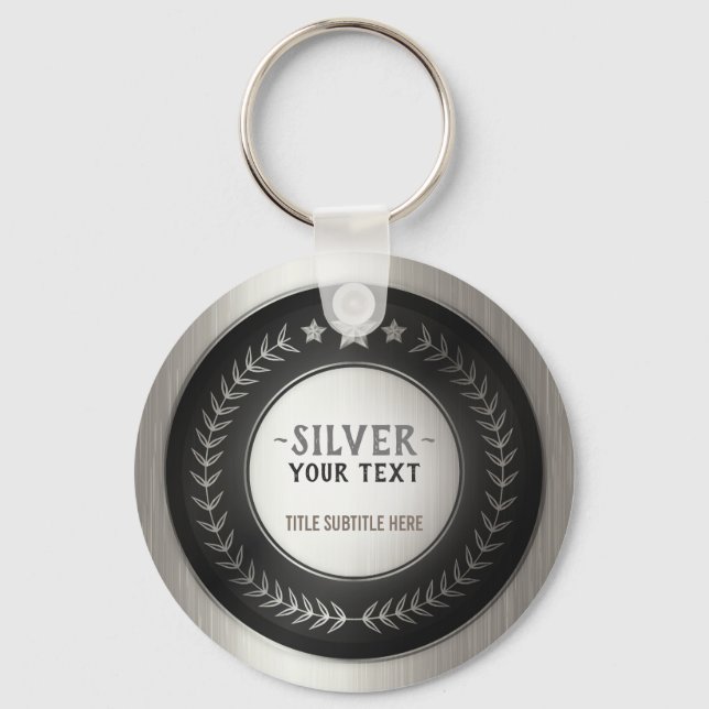 Porte-clés IMPRIMER do-it-yourself MÉDAILLE Champion d'argent (Recto)