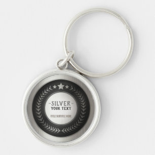Porte-clés IMPRIMER do-it-yourself MÉDAILLE Champion d'argent
