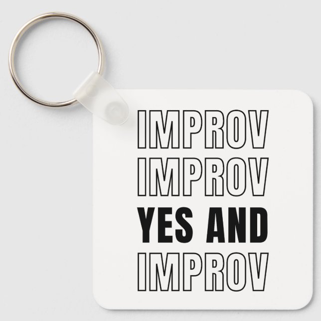 Porte-clés IMPROV OUI ET comédie d'improvisation (Recto)