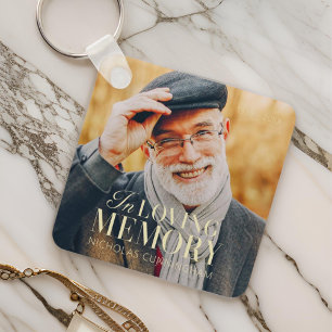 Porte-clés In Love Memory Modern Elegant Photo Memorial