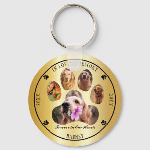 Porte-clés In Love Memory Photo Pet Memorial - Or