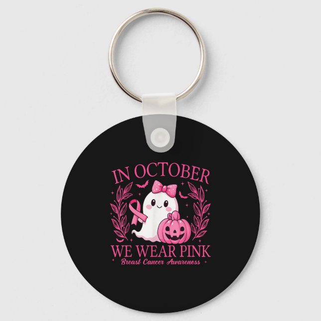 Porte-clés In October We Wear Nk Breast Cancer Awareness Hall (Recto)