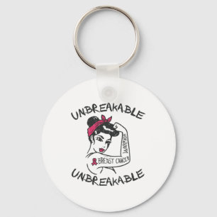 Porte-clés Incassable Pink Breast Cancer Guerrier Survivant G