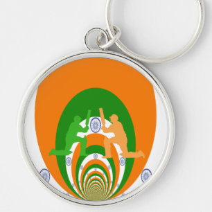 Porte-clés Inde Cricket Spirit Design abstrait
