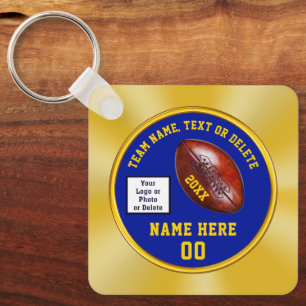 Porte-clés Inexpensive, Football Team Gifts. Blue and Gold