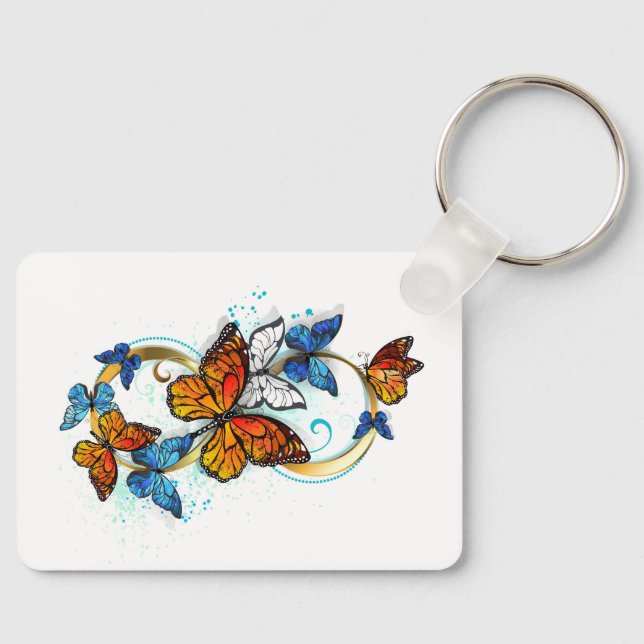 Porte-clés Infini de papillons monarques (Recto)