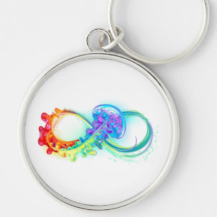 Porte-clés Infinity avec Rainbow Jellyfish