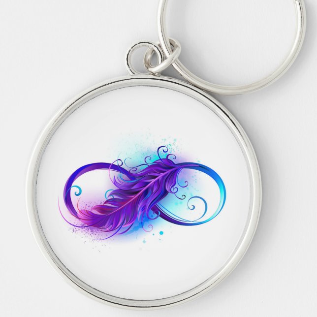 Porte-clés Infinity with purple feather (Devant)