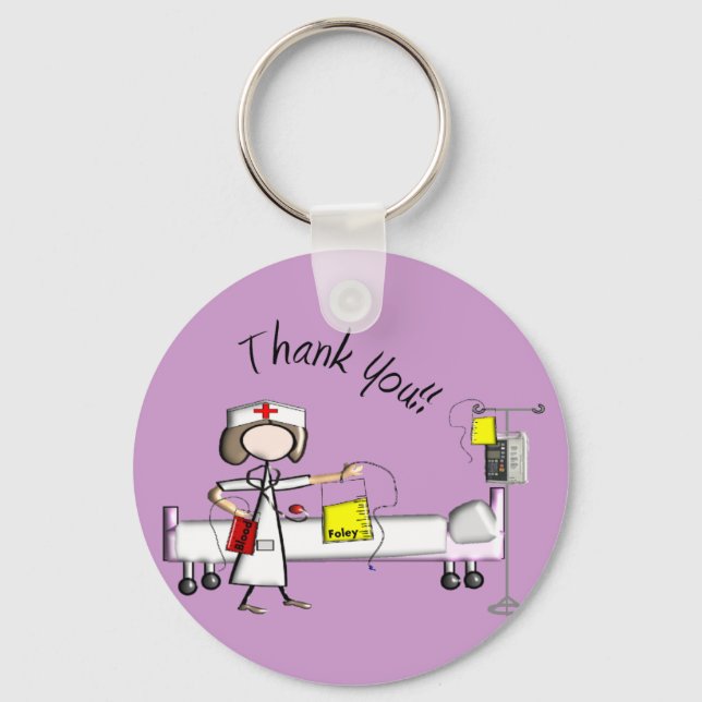 Porte-clés Infirmière Cadeaux "Merci" (Recto)