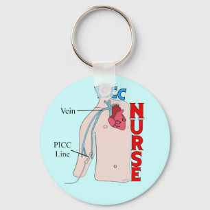 Porte-clés Infirmière de ligne PICC Cadeaux de conception ana