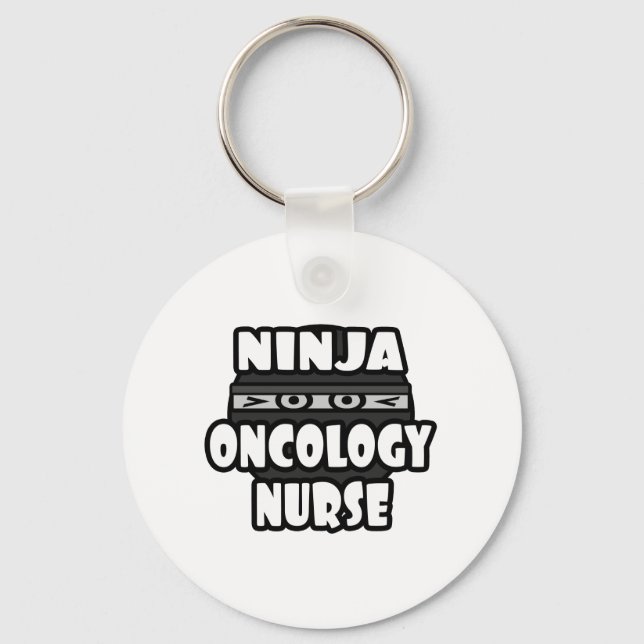 Porte-clés Infirmière en oncologie Ninja (Recto)
