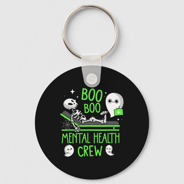 Porte-clés Infirmière en santé mentale Psych Boo Boo Équipage (Recto)