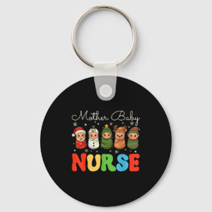 Porte-clés Infirmière Mère Bébé Noël Mbu Soins Post-partum